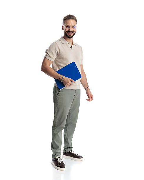istock proud young man with glasses holding clipboard and smiling 2243980888