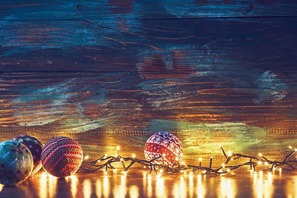 Christmas Decoration with Baubles and Holiday Lights
