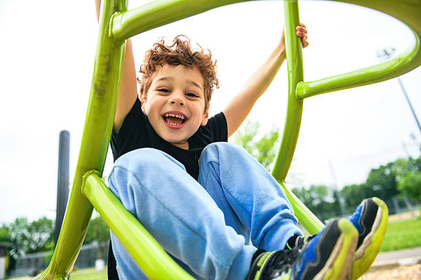 istock Happy kid on playground on summer season 2243996894