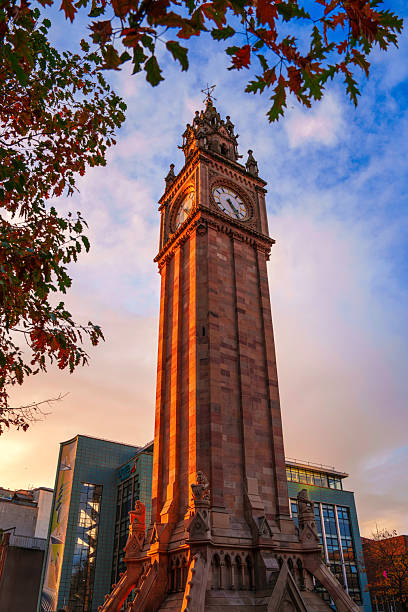 The Albert Memorial Clock or Albert Clock at Queen's Square in Belfast, Northern Ireland, completed in 1869, is one of the best known landmarks of Belfast.