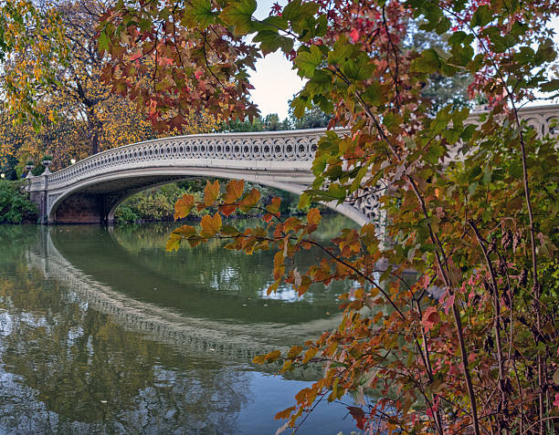 istock Bow bridge in Autumn, early morning 2244002594