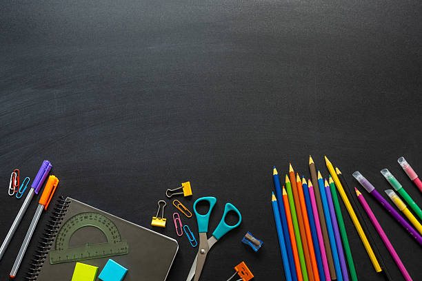 istock School supplies on black board 2244006667