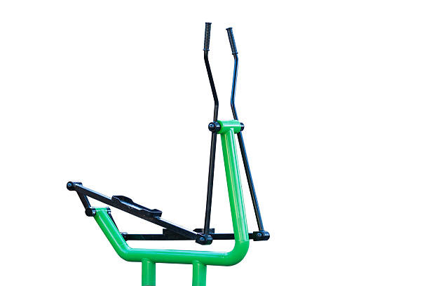 Exercise equipment for sports in the park isolated on white background