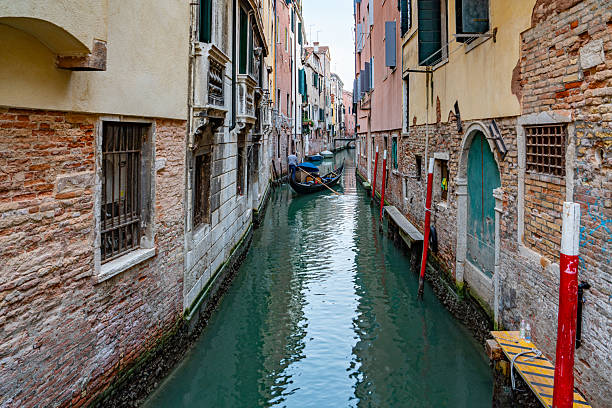 Gondola in Venice canal, Venice, Italy