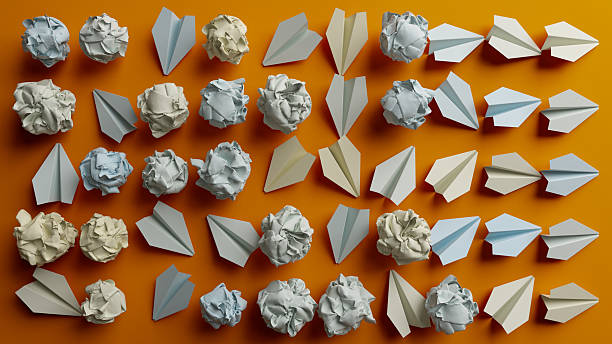 Blank origami bow tie isolated on a white background with clipping path.