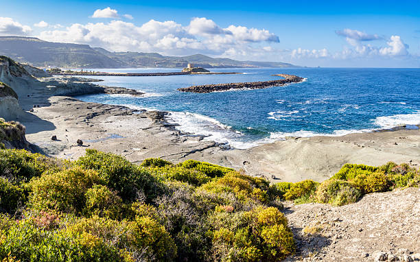 istock Cane Malu cliffs and Bosa Tower near Bosa Town, Sardinia 2244014022