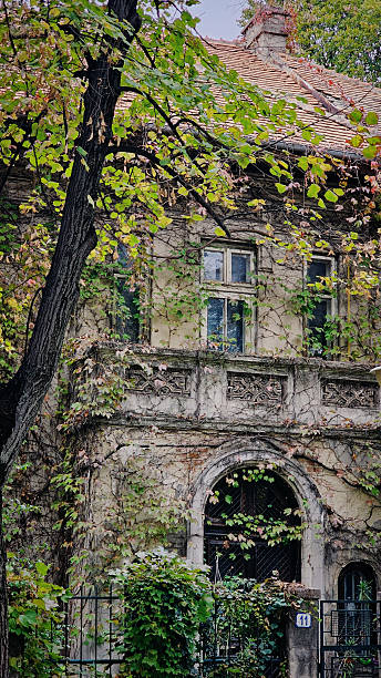 istock Historic buildings in central Bucharest renovated with minimalist modern design, blending old architectural charm with clean lines, light colors, and contemporary style. 2244017246