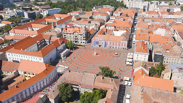 View of Liberty Square in Timisoara Romania