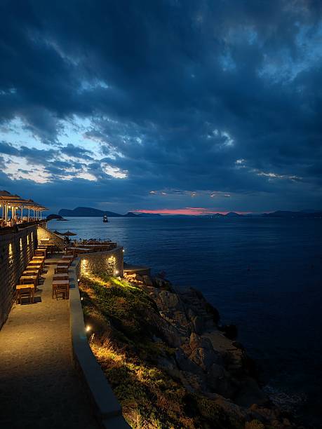 istock Hydra Island in Greece at night 2244027764