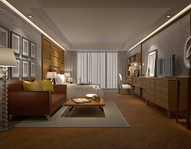istock 3d render of modern bedroom 2244027955