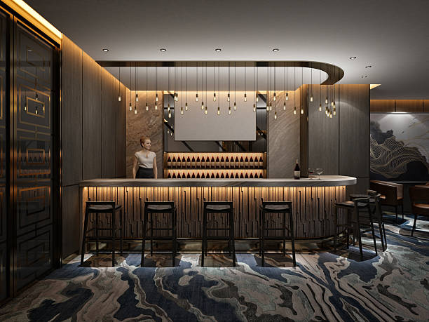 istock 3d render of modern cafe restaurant 2244031098
