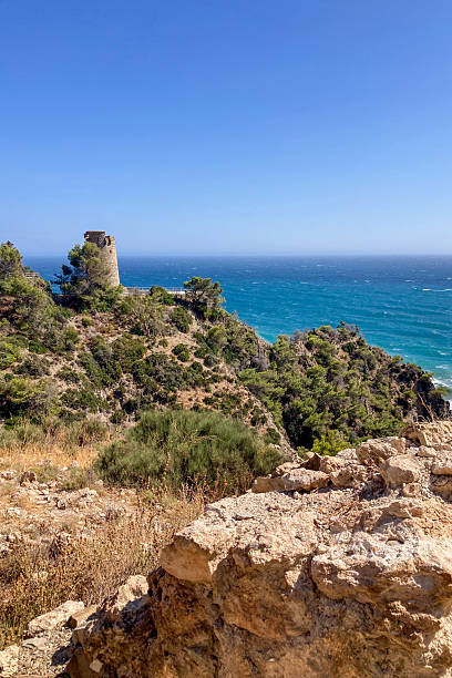 istock A slightly stormy Mediterranean Sea with rolling waves and dramatic coastal light. 2244033930