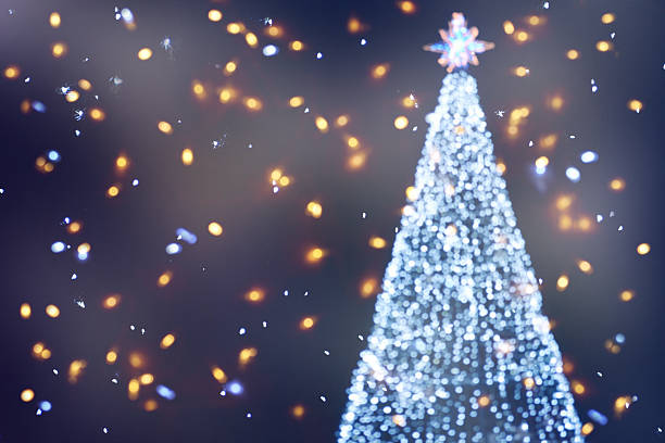 Defocused Christmas background with bokeh