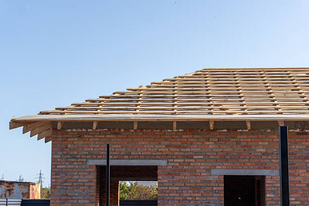Red brick retro roof of Chinese architecture