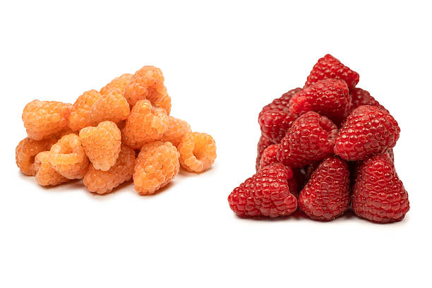 istock Tasty raspberries isolated on  white background. 2244040060