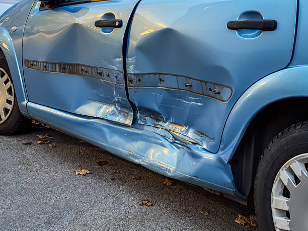 istock Damaged Car Door, Car Side After Traffic Accident 2244050924