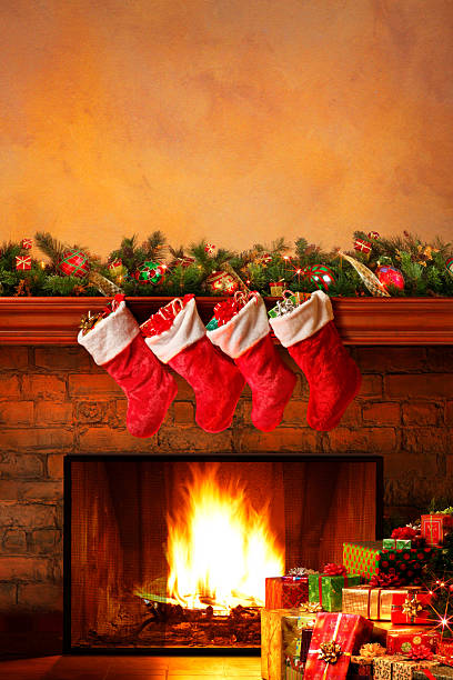 istock Fireplace On Christmas Eve 2244054488