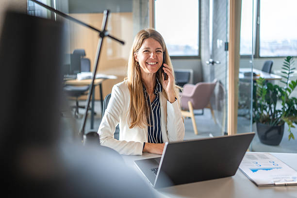 istock Professional Caucasian Female Financial Advisor Working in Modern Office 2244061401