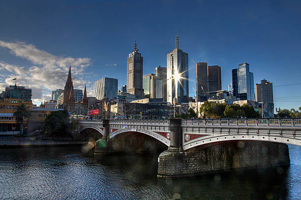 istock Melbourne cityscape with bridge and modern skyscrapers under clear sky 2244071443