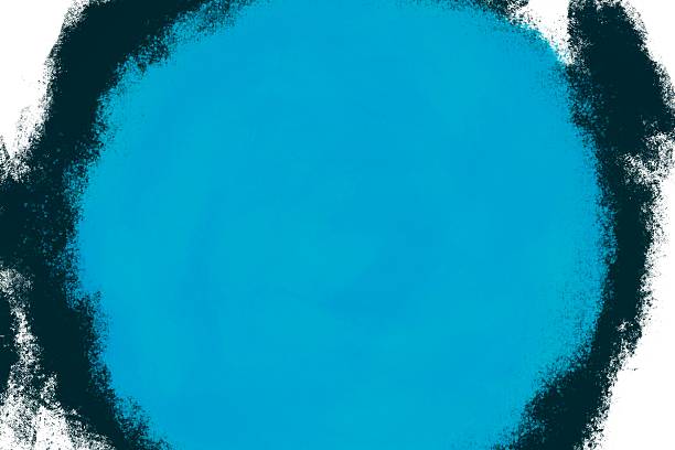 Blue watercolor texture with dark edges forming a soft circular gradient. Ideal for artistic design, creative backgrounds, or modern graphic projects.
