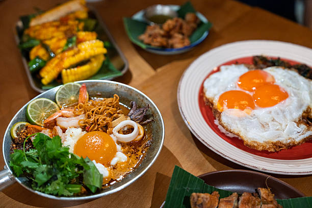 Thai Food Variety on Table