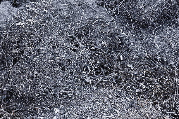 istock Metal shavings for further processing in large metal container for production waste. 2244096509