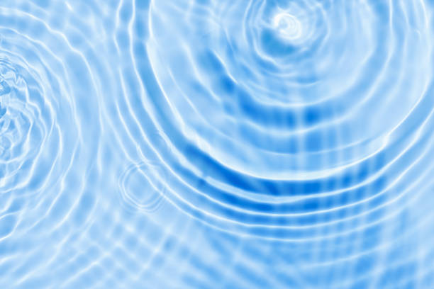 istock Water Background of Summer Pool and Waves Splash Abstract Pattern Texture on Swimming Poolside with Light,Shadow on Blue water, Sea Blue Circle Surface with Ripples,Splashes with Sunlight 2244111028