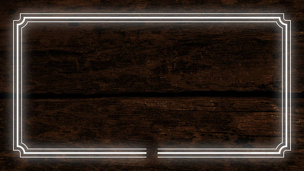 istock Horizontal background dark deep Oak texture resembles old wood grain. Wood texture clingy and rustic filling entire background. Overlapping dark background bright glowing frame or neon border 2244114612