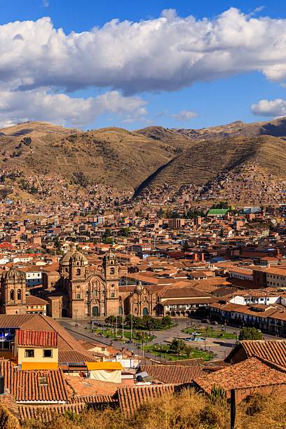 istock Aerial view of Cusco, Peru's historic architecture. 2244115759