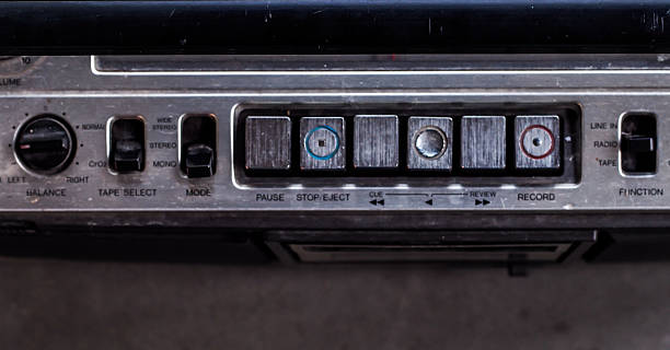 istock Vintage Cassette Player Buttons and Controls Close-Up Shot 2244121224