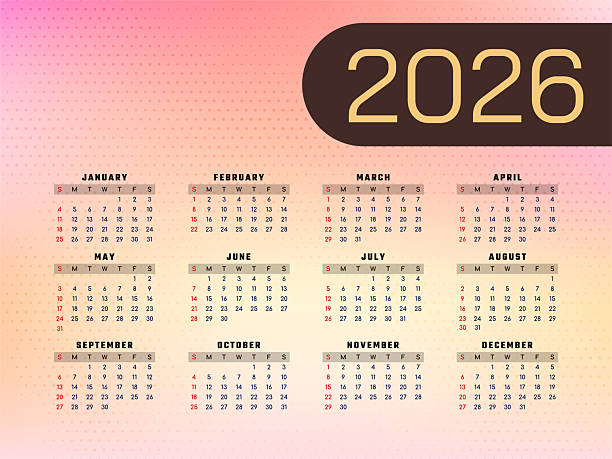 istock 2026 new year annual colorful calendar design 2244122383