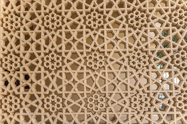 istock Background with beige carving pattern in Dubai, UAE 2244124386