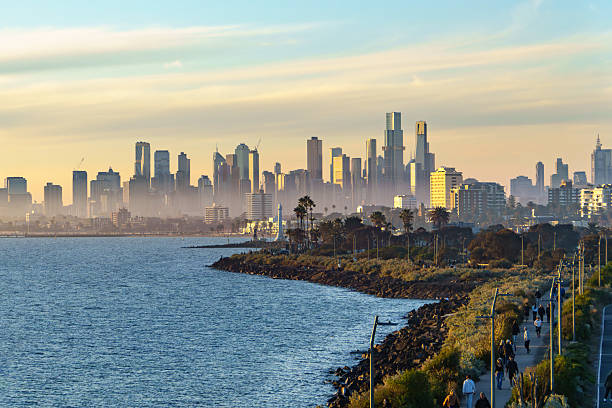 istock Melbourne City Skyline from St Kilda at Sunset 2244124699