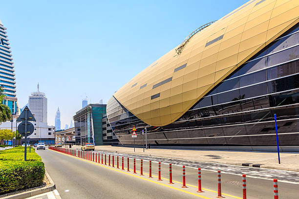 Metro station in sunny day in Dubai