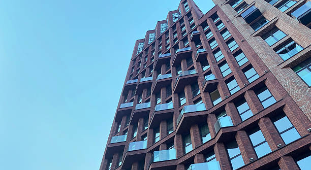 istock Architecture and real estate, modern residential apartment building with large panoramic windows 2244127444