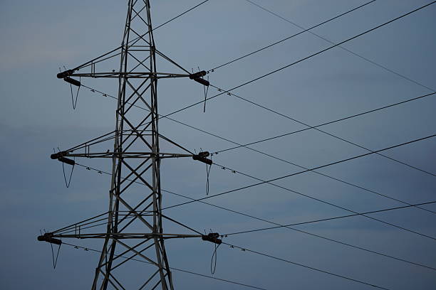 power pole on the sky background