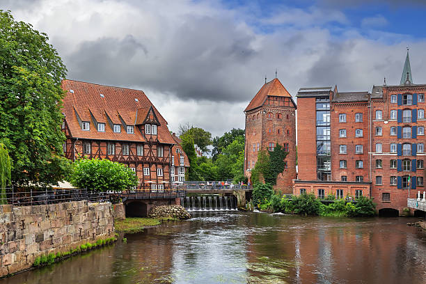 istock Former Ilmenau harbor in Luneburg, Germany 2244131900