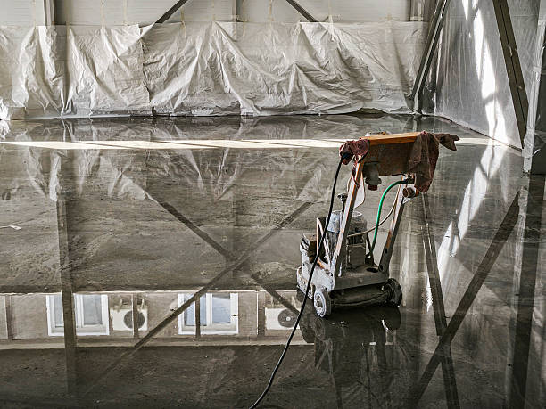 istock A close-up of a tool for leveling liquid self-leveling floors at a construction site during the construction and installation of a polymer floor. 2244135330