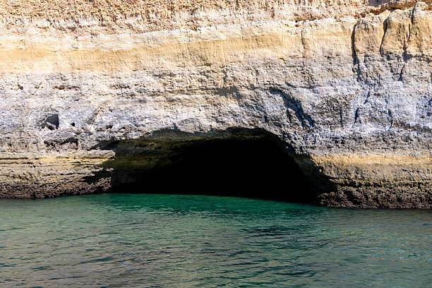 Caves that have been carved by the tests of time by mother nature into the cliff faces of the coastline in Europe.
