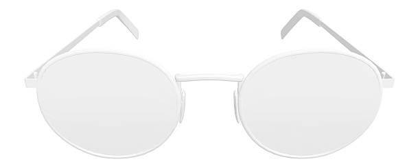 istock White polygonal sunglasses with a sleek metal frame and round lenses. The bright white tinted lenses create a vibrant, modern look. 2244136648