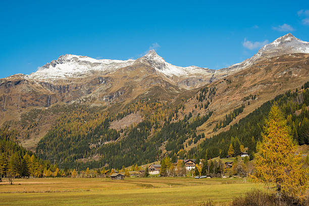 istock Alps Mountains with Green and Yellow Forest 2244140581