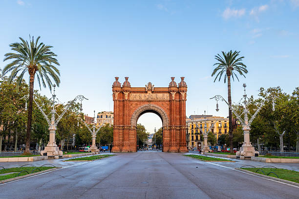 istock The Arc de Triomf, a memorial arch in Barcelona 2244140949