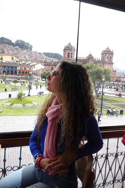 istock Enjoying the view of Cusco's main square 2244163317