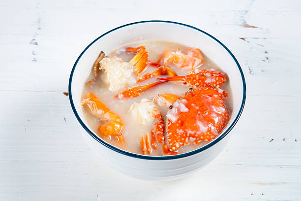 istock angle view fresh seafood porridge with shrimps and crabs at horizontal composition 2244174414