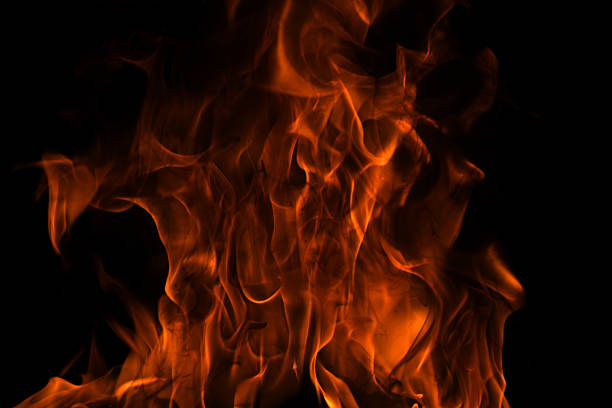 Fire flame texture for banner background. Burn abstract lights. Burning big flame. Blaze flames overlay background
