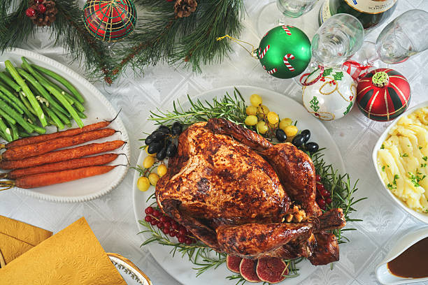 istock Roasted Holiday Turkey with Vegetables for Christmas Dinner 2244191844
