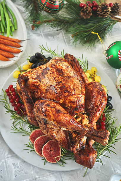 istock Roasted Holiday Turkey with Vegetables for Christmas Dinner 2244191846