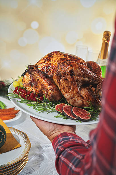 istock Roasted Holiday Turkey with Vegetables for Christmas Dinner 2244191866