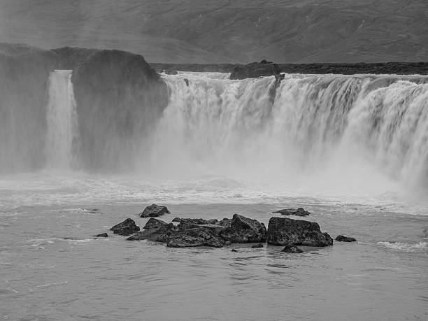 The waterfall Godafoss in Iceland