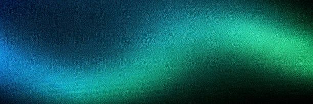 istock Black dark green blue emerald petrol teal lime yellow abstract background. Color gradient blend. Line wave curved. Bright light flash glow glitter neon metallic. Noise grain mesh. Wide banner. Panoramic. 2244209853